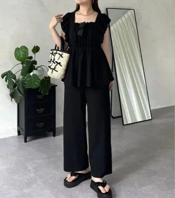 prose verse 프론트 개더 스트레치 프릴 페플럼 올인원