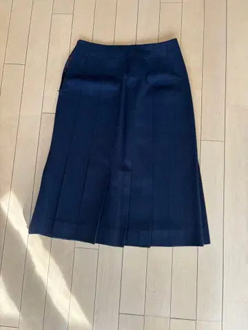 CASSANDRE 네이비 플리츠 스커트