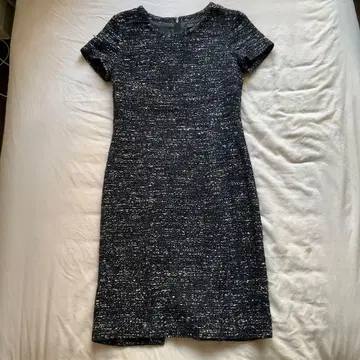 KIYOMI SAITO 네이비 무릎 기장 원피스 반팔