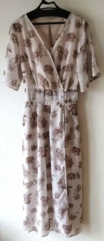 립 서비스 원피스 베이지 핑크 M 여성용