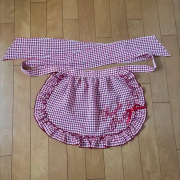 Angelic Pretty 오리지널 로고 깅엄 프릴 에이프런