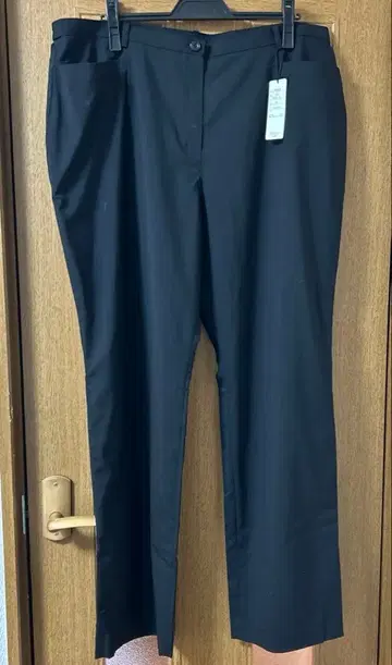 새상품 빅 사이즈 SEPIA 23호 스트레이트 팬츠 블랙