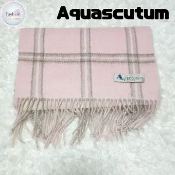 [ 레어 컬러 ] 아쿠아 스큐텀 캐시미어 100% 머플러 스톨 체크