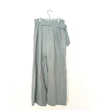 차오패닉 와이드 팬츠 전체 밴딩 개더 끈 벨트 오피스 캐주얼