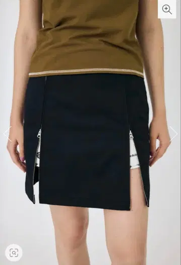 디키즈 지퍼 프론트 스커트 블랙