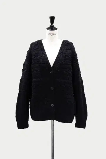 MACHATT 울 핸드 니트 가디건 블랙