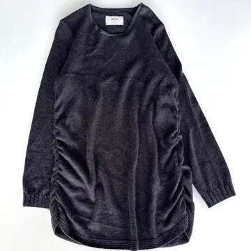 남성용 L 트로브 TROVE 알파카 혼방 롱 니트 사이드 개더