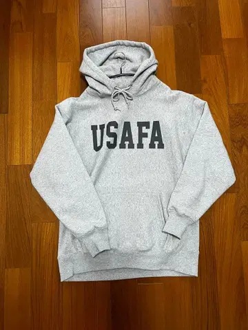 USAFA 후드 부착 맨투맨 후드티 그레이