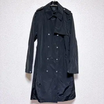 theory 다용도 블랙 스탠 칼라 트렌치 허리 벨트 라이너 포함 S