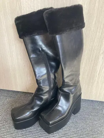 Darich 퍼 포함 블랙 롱 부츠 M 사이즈