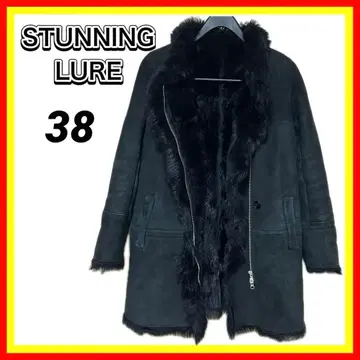 M 38 스터닝 루어 무스탕 코트 아우터 더블 지퍼 퍼