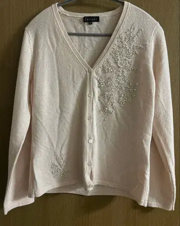 새상품급 faveur 핑크 캐시미어 가디건 40