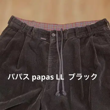 Papas 블랙 코듀로이 팬츠 L L