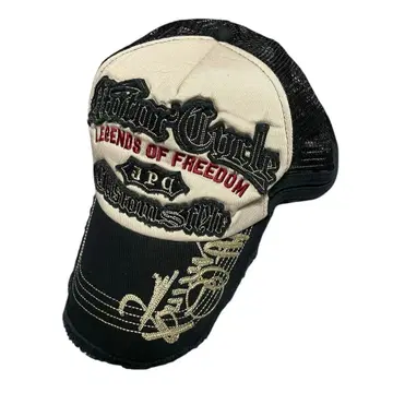 메쉬 캡 그런지 자수 레어 00s y2k