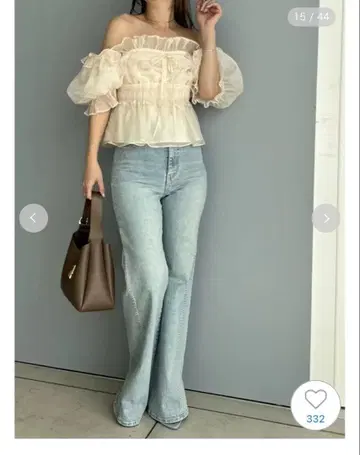 SNIDEL sustainable 스트레치 플레어 데님 팬츠 eimy