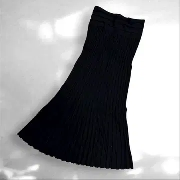 다나카란 롱 타이트 스커트 미 실루엣 플리츠 밴딩 신축성 F ( C4