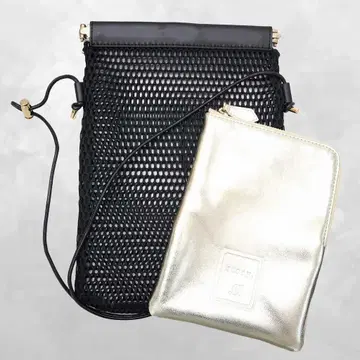 story. 스토리 파우치 포함 메쉬 사코슈 숄더백