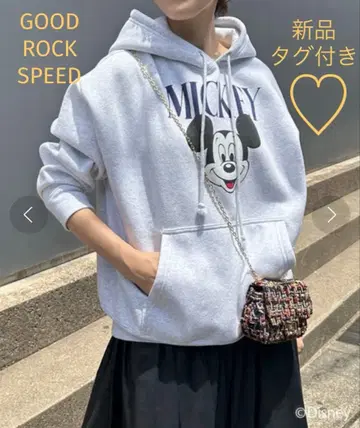 택 포함 새상품 GOOD ROCK SPEED 미키 속기모 후드티