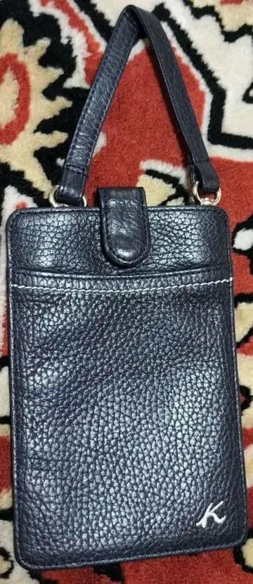 키타무라 가죽 카드 케이스 네이비