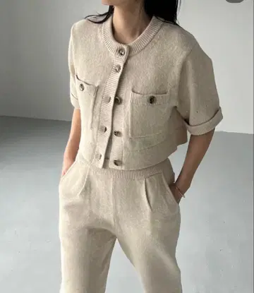 CLANE 베이지 니트 가디건