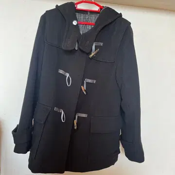 블랙 더플 코트