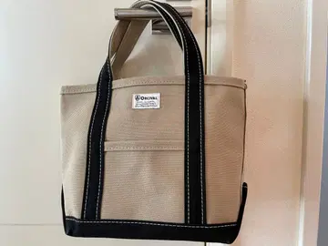 OCEANAL 베이지/블랙 토트백 S 사이즈