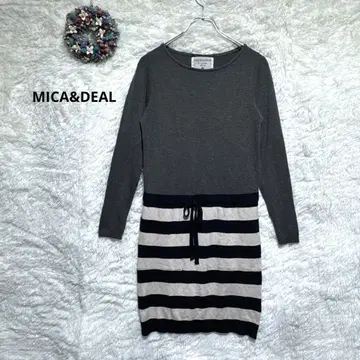 마이카앤딜 스트라이프 원피스 그레이 [ M ] 보더 얇은 소재