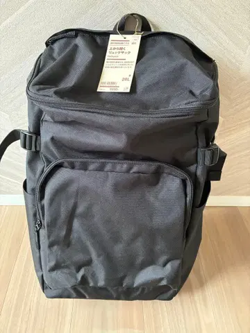 무인양품 어깨 부담을 줄이는 발수 기능이 있는 위에서 열리는 럭색 블랙