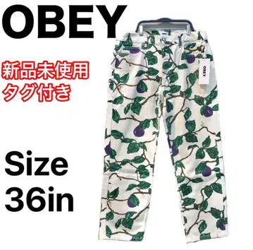 OBEY 과일 패턴 팬츠 사이즈 36in 미사용 새상품