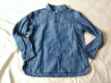 Kato 숄카라 풀오버 샴브레이 셔츠 M