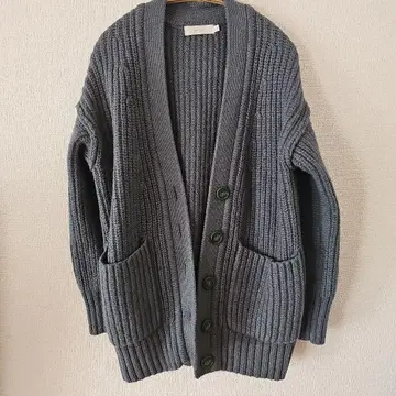[ 1회 착용 ] M _ 리브 가디건