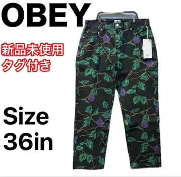 OBEY 후르츠 패턴 데님 팬츠 36in