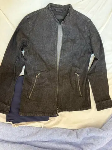 00s mossimo black demim riders jacket