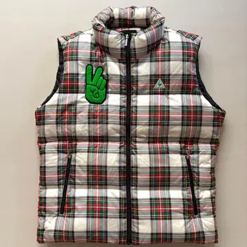 새상품급 르꼬끄 le coq 골프 남성용 다운 베스트 체크