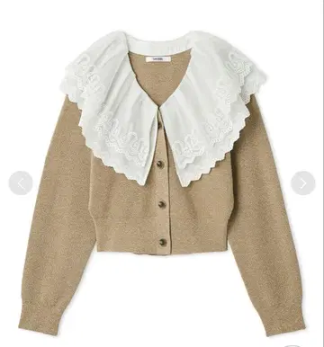 2025 SNIDEL 레이스 칼라 니트 풀오버