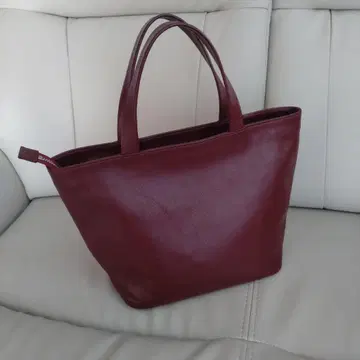 비즈니스 레더 팩토리 미니 토트백 다크 레드