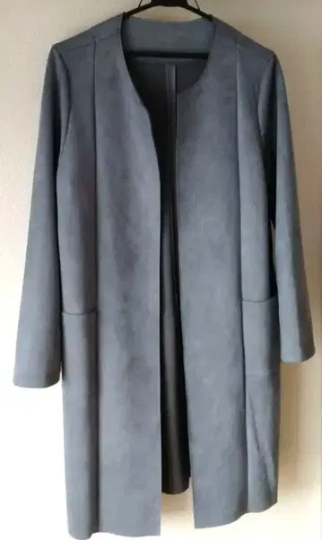 noa-ge 아우터 코트 L 그레이 네이비 여성용