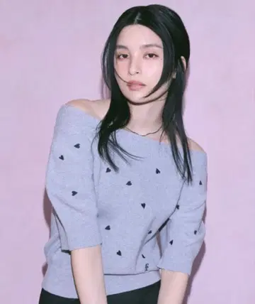 프레이 아이디 2way 퍼프 슬리브 하트 니트 풀오버 프레이 아이디