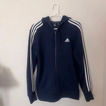 adidas 네이비 풀 집업 후드티