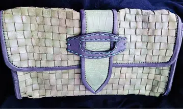 뜨개질 가죽 숄더백