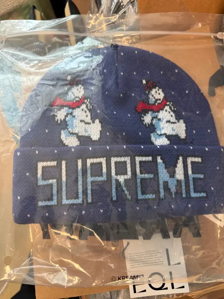 Supreme Snowman Beanie Light Navy 21fw
