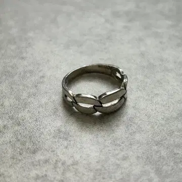 빈티지 실버 체인 모티브 반지 14호 SILVER 각인
