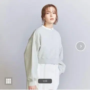 코튼 쭈리 숏 와이드 맨투맨 풀오버