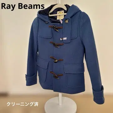 레이빔즈 울 혼방 더플 코트 숏 소가죽 네이비 계열