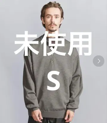 [ 미사용 ] 울 지퍼 크루넥 니트 워셔블