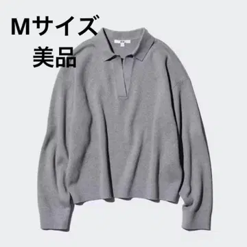[ 유니클로 UNIQLO ] 스무스 코튼 릴랙스 폴로 스웨터 니트
