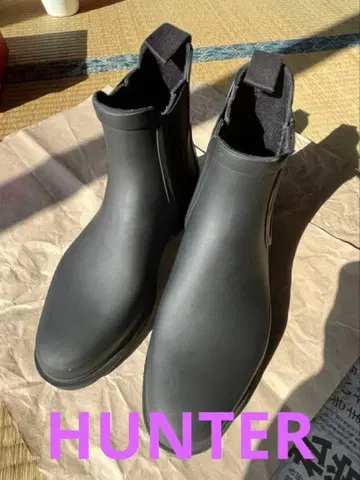 [ 새상품급 ] HUNTER 숏부츠 레인슈즈 25.0 UK6 우산 신발