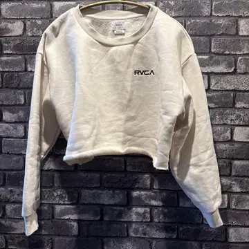 RVCA 크롭 맨투맨 S 사이즈 아이보리