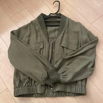 AZUL by moussy 칼라리스 지퍼 블루종