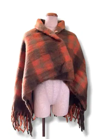 프랑스 렌 직수입*일본 미상륙*울 혼방 대형 스톨*핸드메이드 공방 일점물